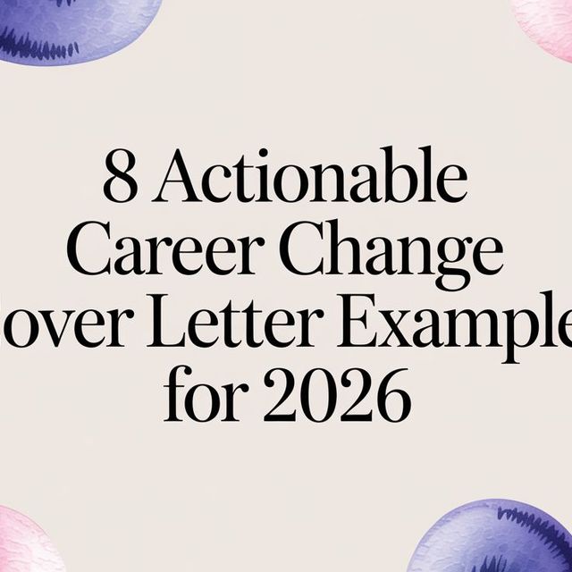 Illustration for career change cover letter examples