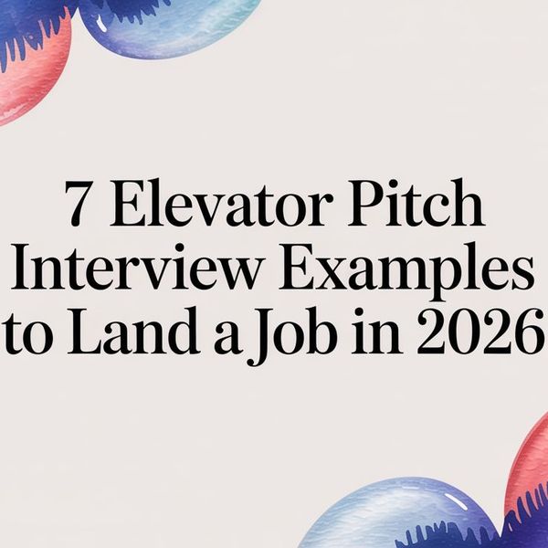 Illustration for elevator pitch examples for interviews