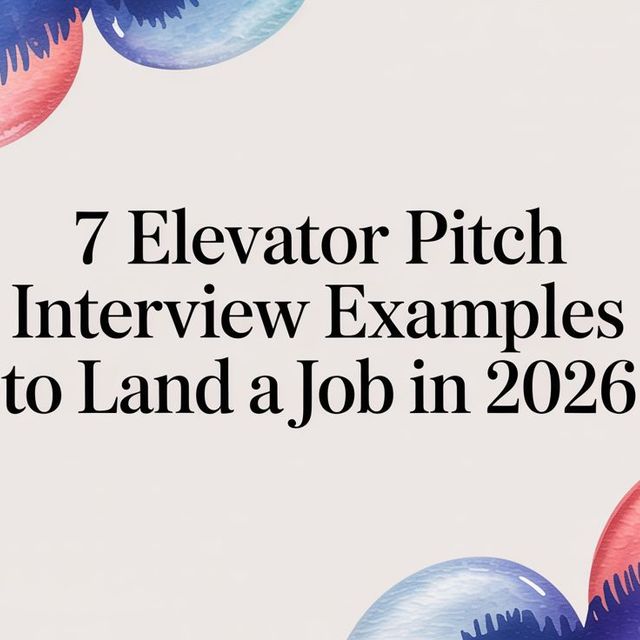 Illustration for elevator pitch examples for interviews