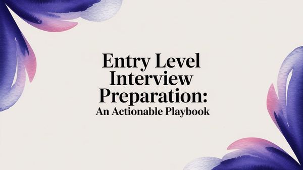 Illustration for entry-level interview preparation playbook