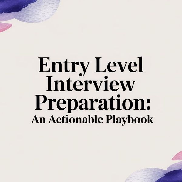 Illustration for entry-level interview preparation playbook