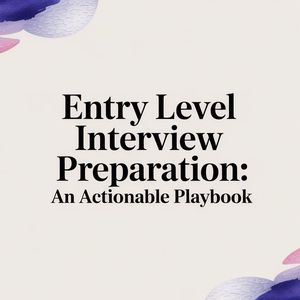 Illustration for entry-level interview preparation playbook